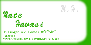 mate havasi business card